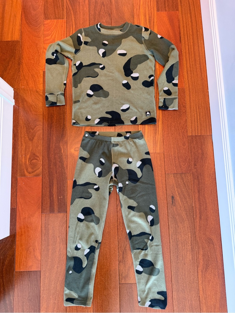 Kids Burton First Layer Heavyweight Fleece - Olive Green Camo